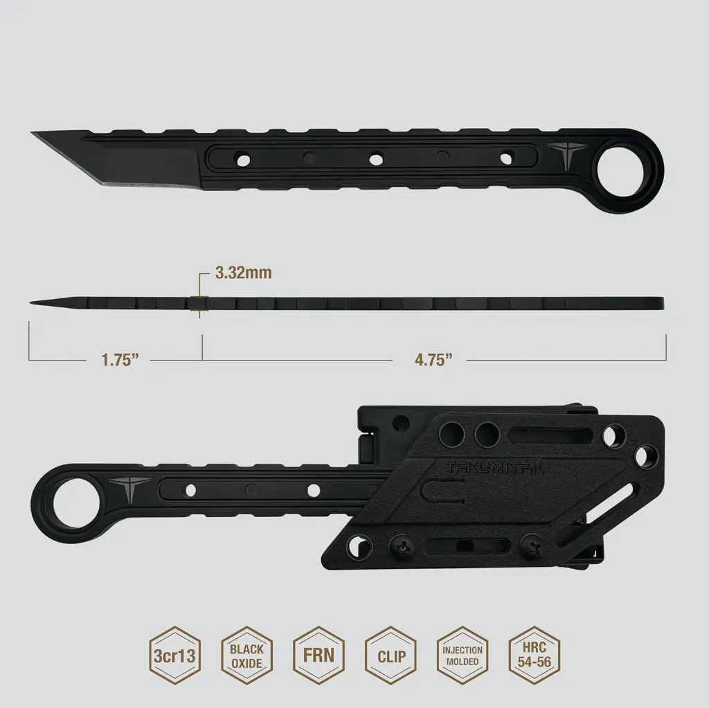 3Cr13 FIXED BLADE, FRN SHEALTH W/ MOLLE CLIP 6.5" 