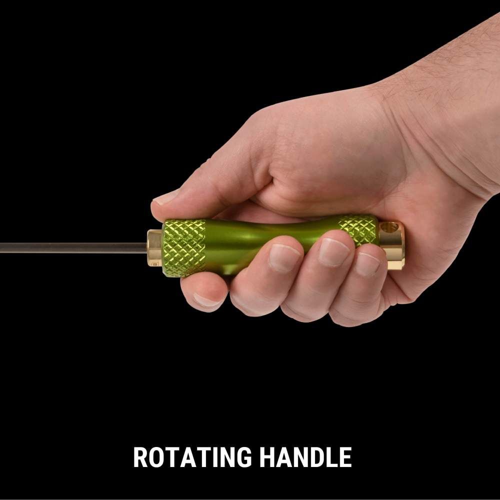 Breakthrough Clean Technologies 39" Carbon Fiber Cleaning Rod w/ Rotating, Ergonomic Aluminum Handle, .22 thru 50 Caliber & 5mm, 8-32 Threads