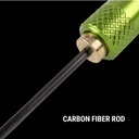 Breakthrough Clean Technologies 39" Carbon Fiber Cleaning Rod w/ Rotating, Ergonomic Aluminum Handle, .22 thru 50 Caliber & 5mm, 8-32 Threads