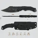 D2 FIXED BLADE, G10 HANDLE, KYDEX SHEATH W/MOLLE CLIP 10"