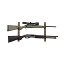 Gun Collector Hardwood Gun Rack, Holds 2-Firearms, Brown/Black