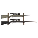 Gun Collector Hardwood Gun Rack, Holds 2-Firearms, Brown/Black