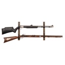 Gun Collector Hardwood Gun Rack, Holds 2-Firearms, Brown/Black