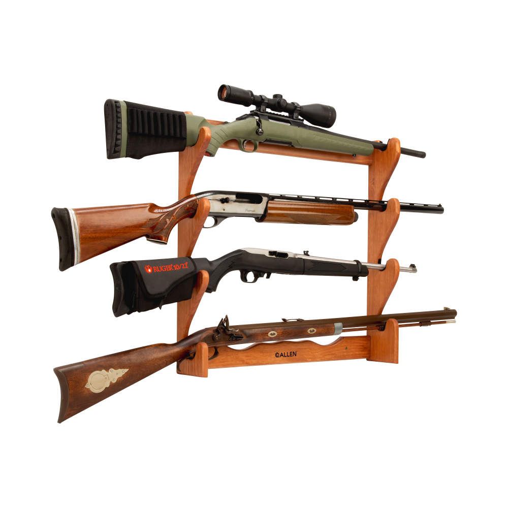 Allen 4-Gun Wooden Firearm Rack