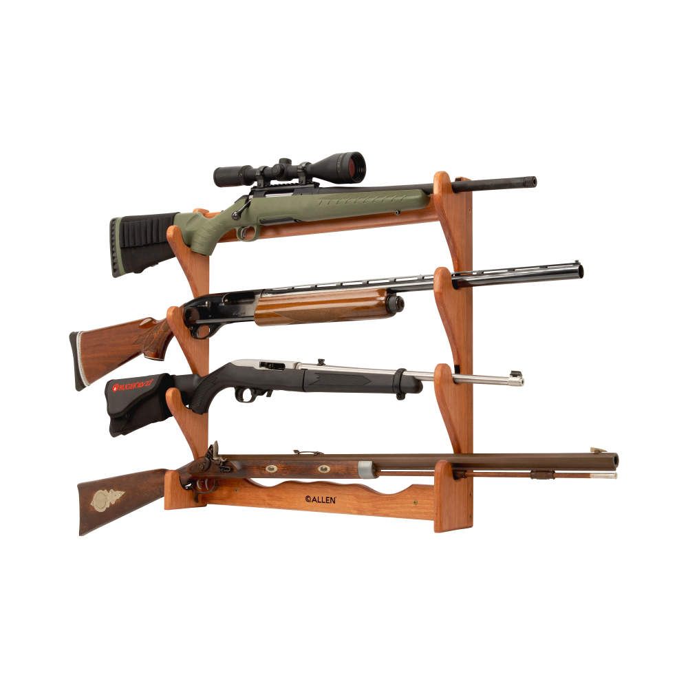 Allen 4-Gun Wooden Firearm Rack