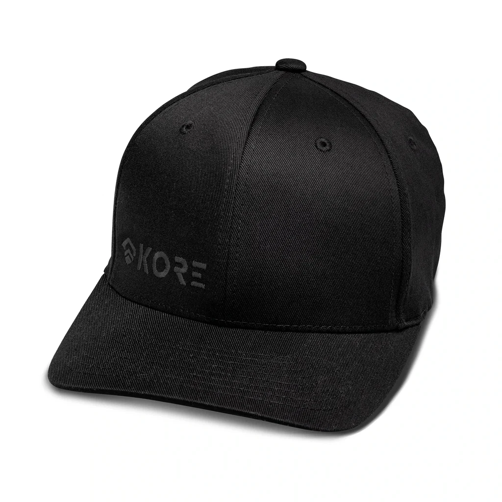 KORE FLEXFIT HAT / BLACK ON BLACK