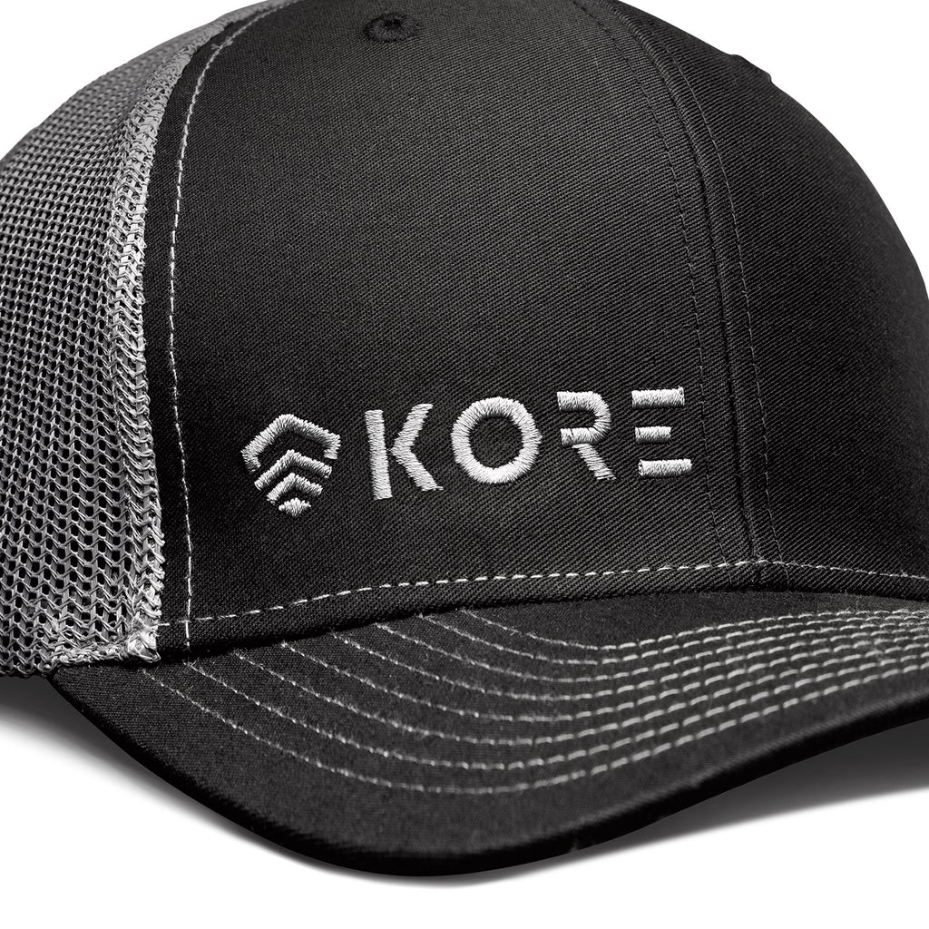 KORE TRUCKER HAT / BLACK ON BLACK