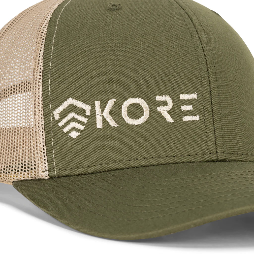 KORE TRUCKER HAT / BLACK ON BLACK