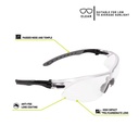 ULTRX Keen Safety Glasses, Clear