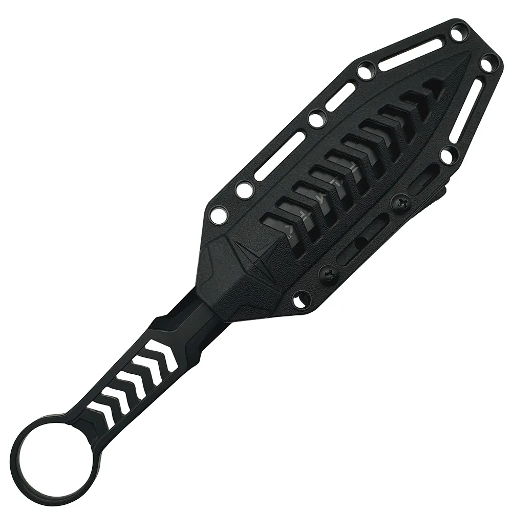 3CR13 FIXED BLADE, FRN HANDLE, FRN SHEATH W/MOLLE CLIP 9"