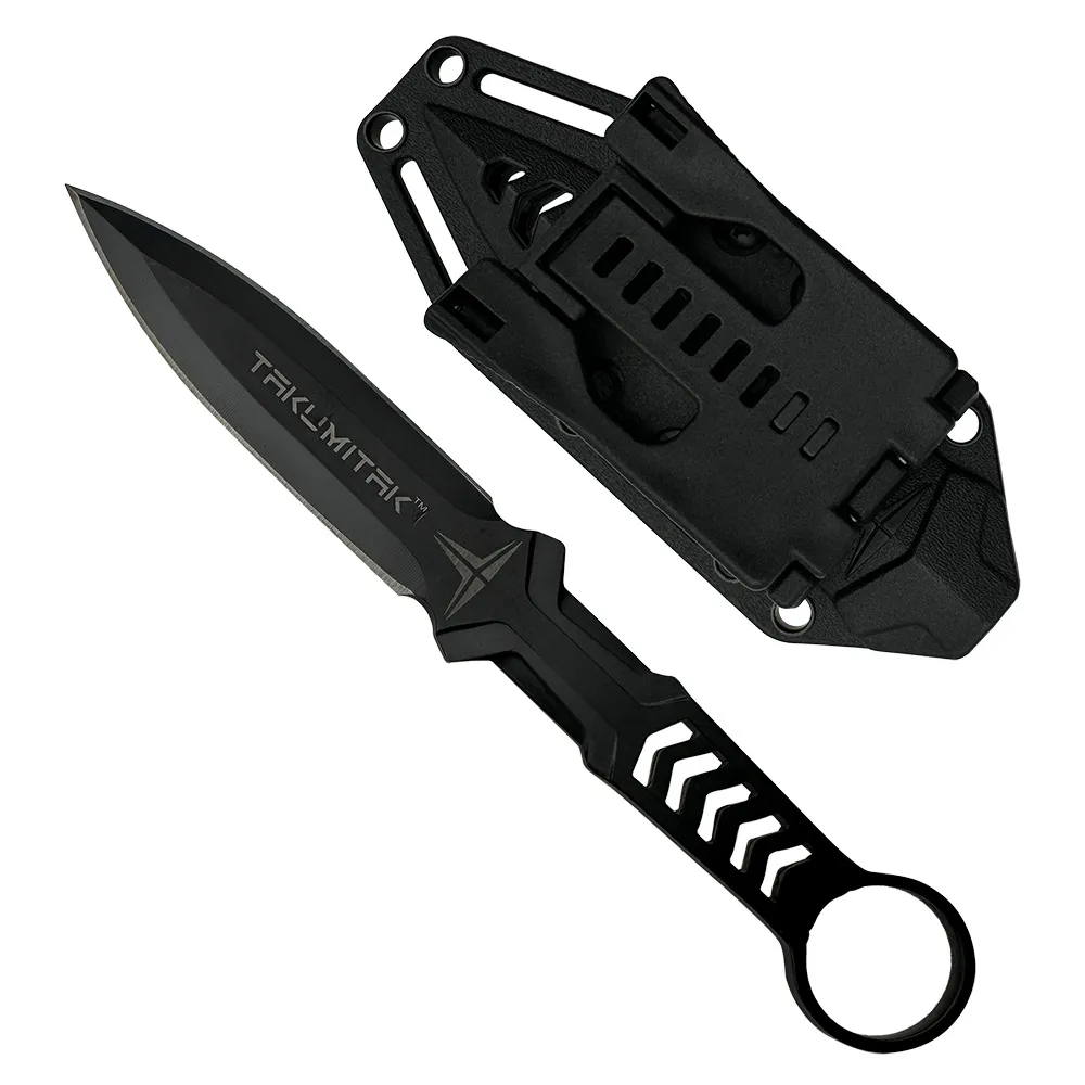 3CR13 FIXED BLADE, FRN HANDLE, FRN SHEATH W/MOLLE CLIP 9"