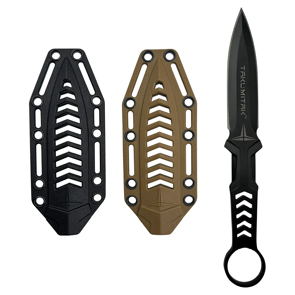 3CR13 FIXED BLADE, FRN HANDLE, FRN SHEATH W/MOLLE CLIP 9"