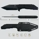 3CR13 FIXED BLADE, FRN HANDLE, FRN SHEATH W/MOLLE CLIP 9"