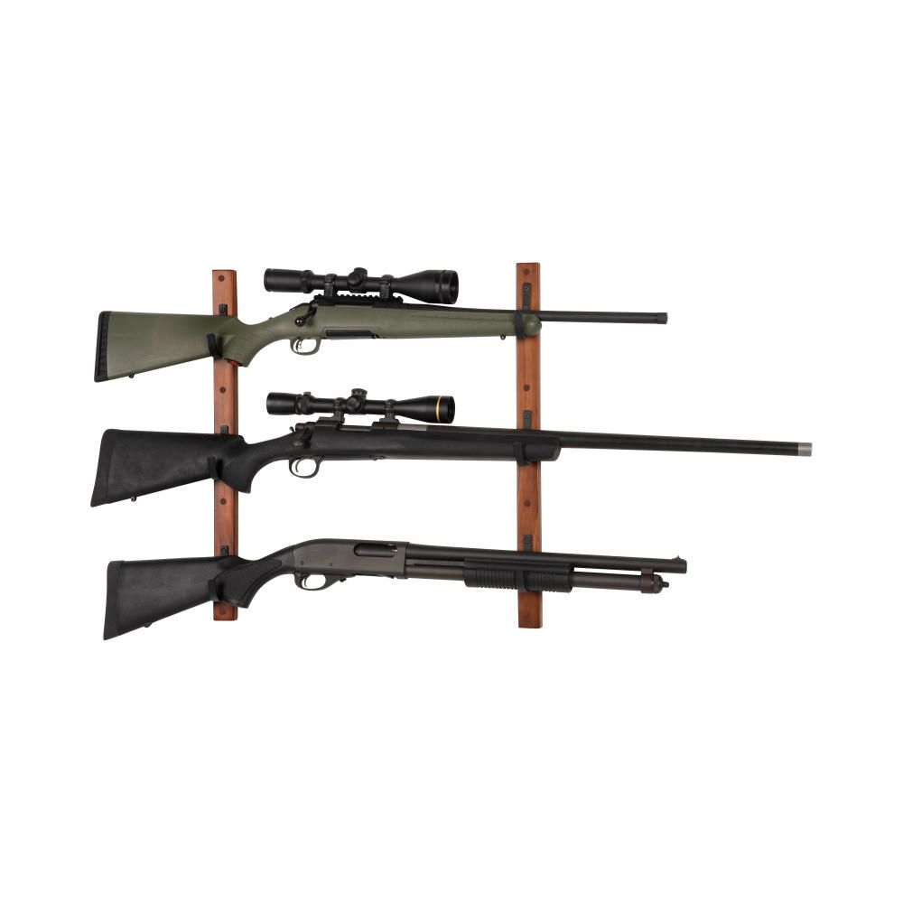 ESTANTERIA DE MADERA PARA ARMAS DE 3 ESPACIOS / GUN COLLECTOR 3 PLACE