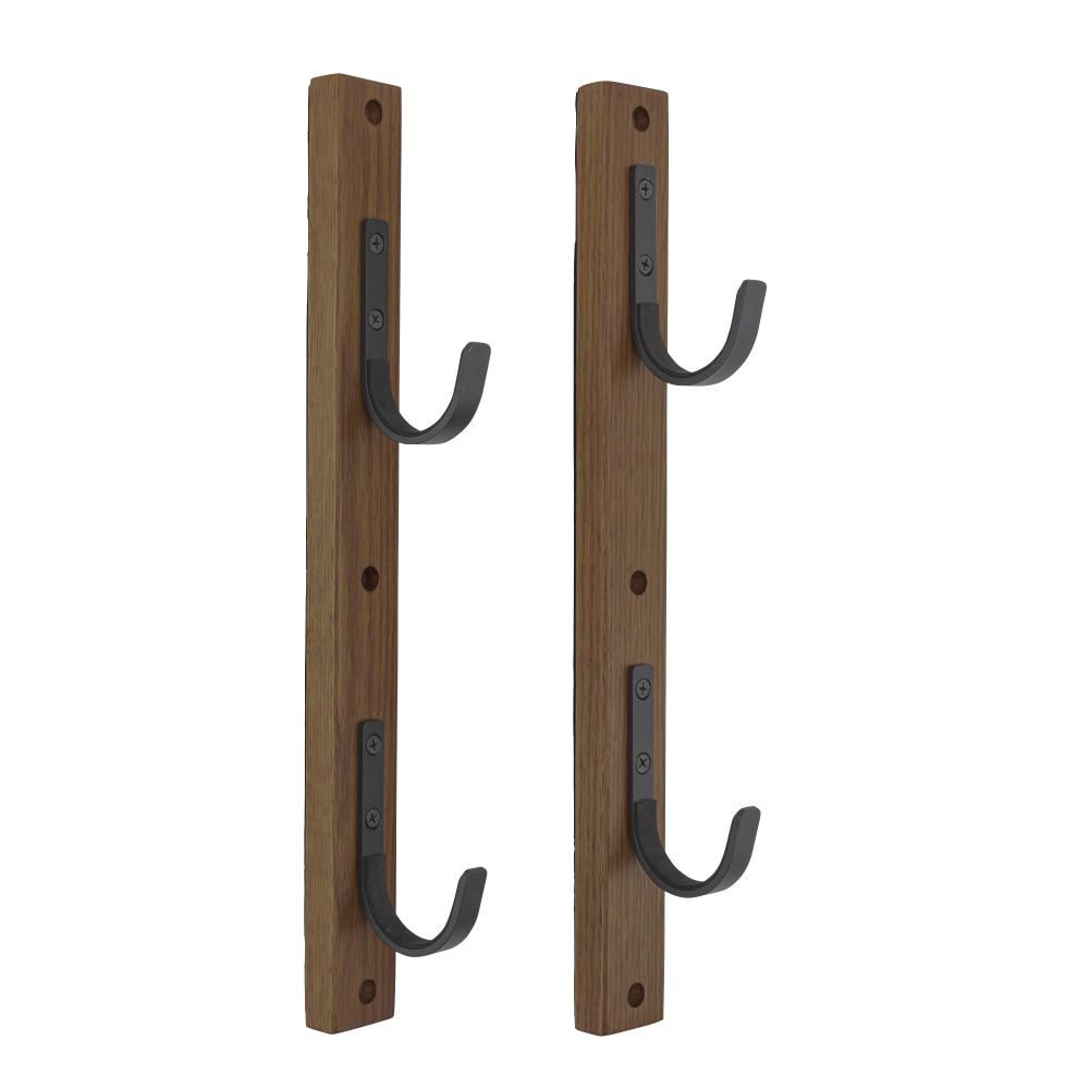 Gun Collector Hardwood Gun Rack, Holds 2-Firearms, Brown/Black