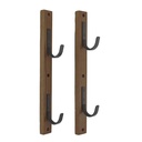 Gun Collector Hardwood Gun Rack, Holds 2-Firearms, Brown/Black