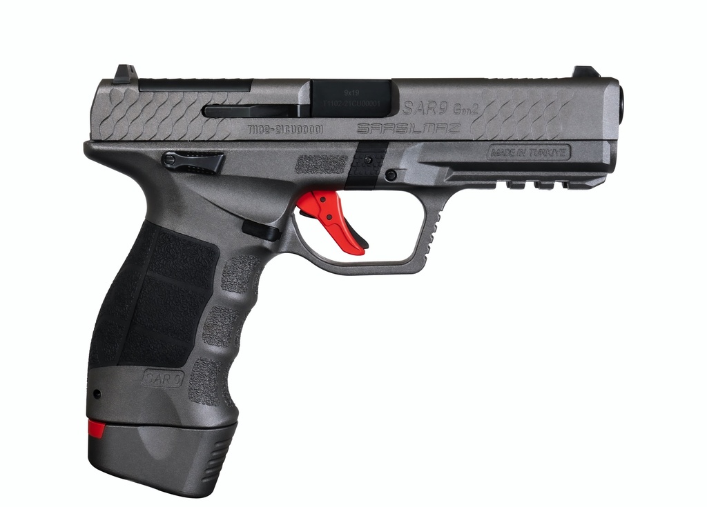 PISTOLA SARSILMAZ SAR 9 GEN 2 GRIS 17 RDS CON LINTERNA Y OPTICA