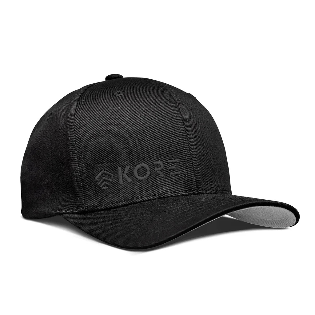 KORE FLEXFIT HAT / BLACK ON BLACK