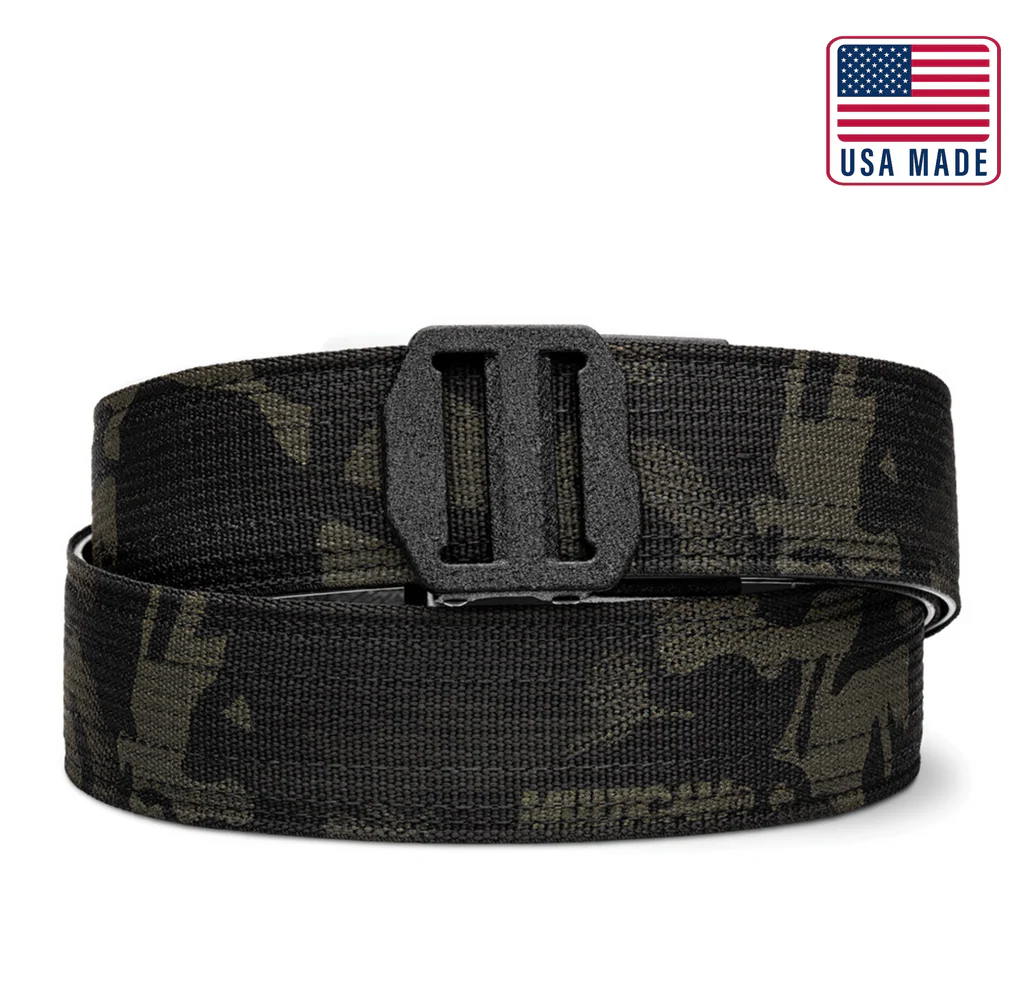 KORE TACTICAL X7 BLACK NYLON GUN BELT 1.5" MULTICAM BLACK 24"-54"