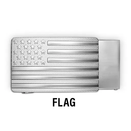 KORE BUCKLE X4 CUSTOM ENGRAVED STAINLESS STEEL FLAG 1.5"