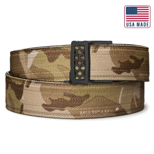 KORE TACTICAL X11 BLACK NYLON GUN BELT 1.5" MULTICAM ARID 24"-54"