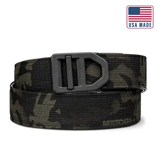 KORE TACTICAL X5 BLACK NYLON GUN BELT 1.5" MULTICAM BLACK 24"-54"