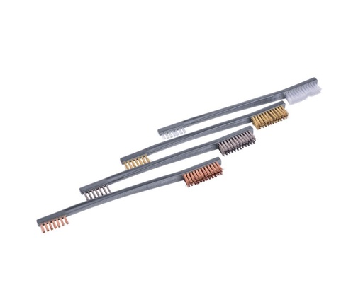 [BT-DEB-4PK] DOUBLE ENDED BRUSH - 4 PACK (nylon prhosphorus bronze brass stainless steel