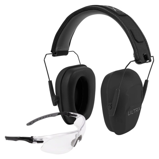 [4157] ULTRX SHIEL EAR/EYE PROTECTION COMBO - MIDNIGHT GRAY