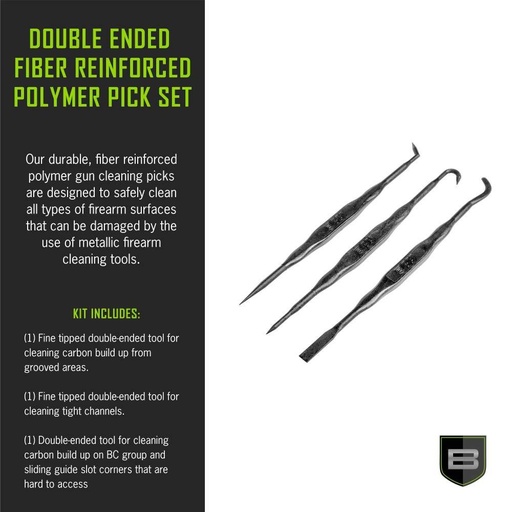 [BT-FRPP-3PK] DOUBLE- ENDED FIBER REINFORCED POLYMER PICKS