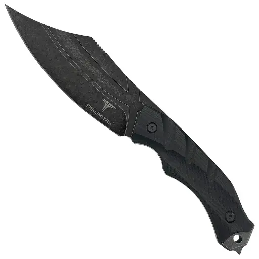 [TKF210SW] D2 FIXED BLADE, G10 HANDLE, KYDEX SHEATH W/MOLLE CLIP 10"